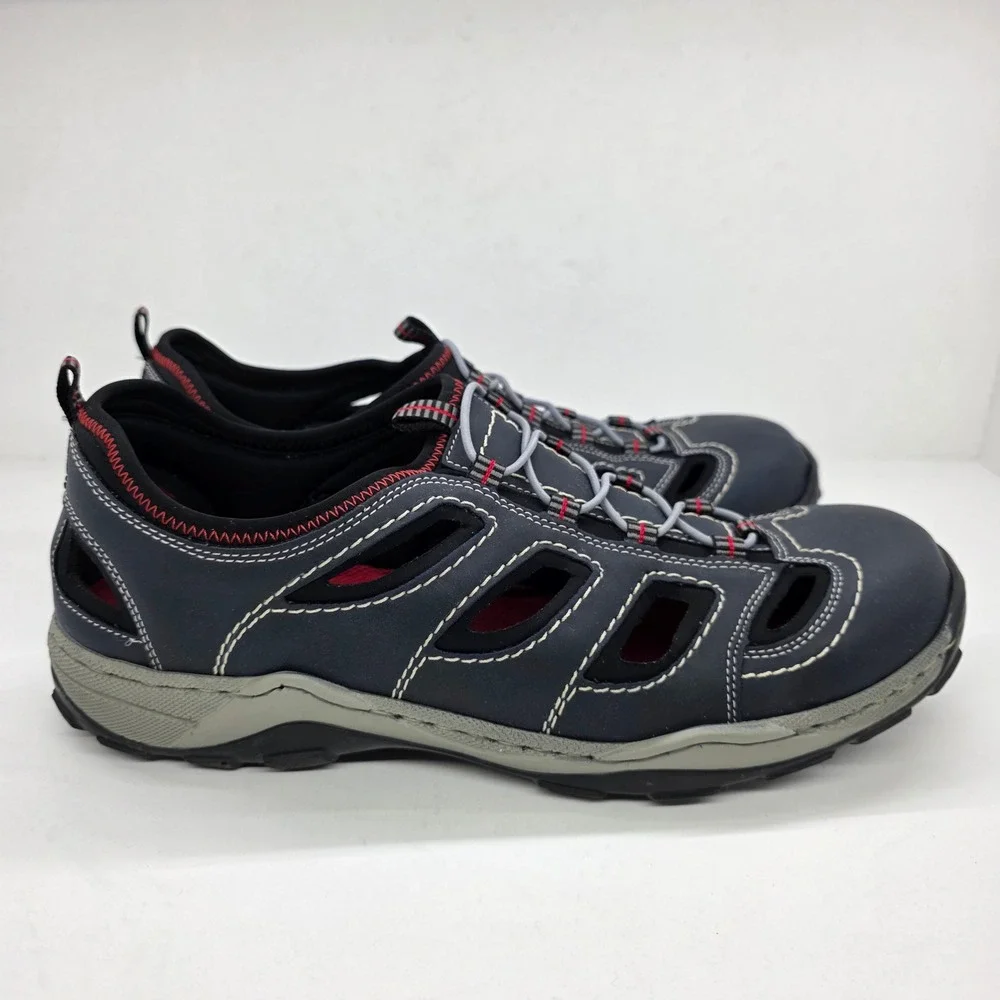 Rieker Men's Navy Red/Blue Outdoor Water Sport‎ Sandals Size 46 (US12) Summer